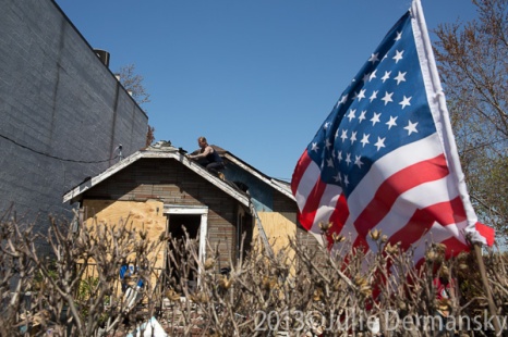 April 26, 2013, Construction on a house damaged by superstorm Sandy six months after the storm on Midland Ave. in Staten Island.